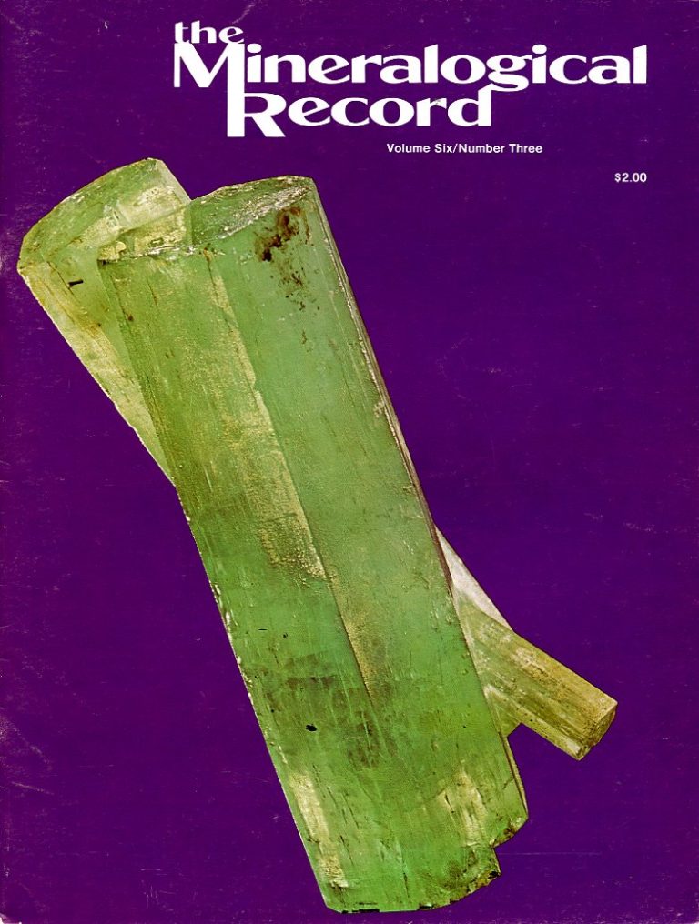 The Mineralogical Record Volume 6 3 Minéraux & Fossiles