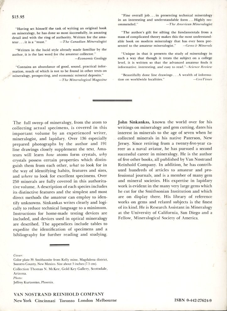 Mineralogy - John Sinkankas – Image 2